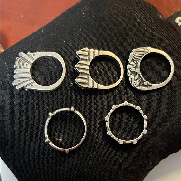 Silver Stacked Rings - Picture 2 of 4